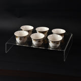 6 arabic coffee cups(ramadan shape) with acrylic holder