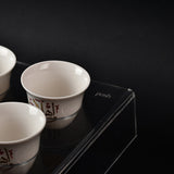 6 arabic coffee cups(اهلا و سهلا ) with acrylic holder