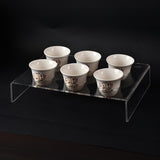 6 arabic coffee cups(اهلا و سهلا ) with acrylic holder