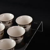 12 arabic coffee cups(ramadan shape) with acrylic holder