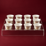 12 arabic coffee cups(اهلا و سهلا ) with acrylic holder