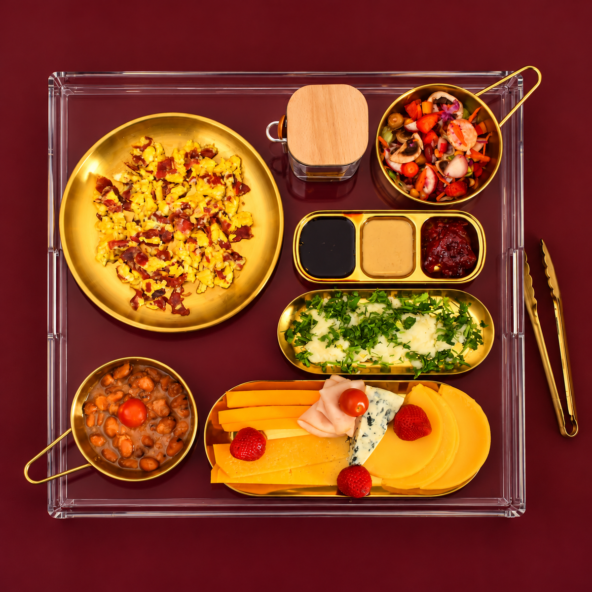 Dinner tray 9 pieces