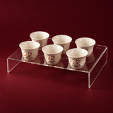 6 arabic coffee cups(اهلا و سهلا ) with acrylic holder