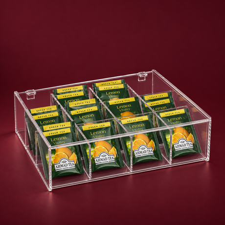 Transparent Tea Box 12 Slots