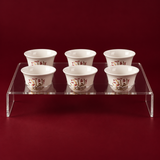 6 arabic coffee cups(اهلا و سهلا ) with acrylic holder