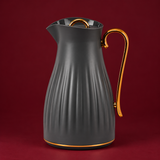 Dark grey water pot with gold handle 1 litre