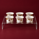 6 arabic coffee cups(ramadan shape) with acrylic holder