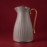 grey water pot with gold handle 1 litre