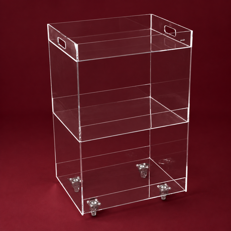Transparent Tea Trolley 40x47x80cm | Three-Level