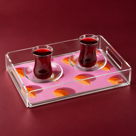 Orange Printed Tray