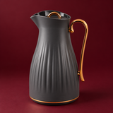 Dark grey water pot with gold handle 1 litre