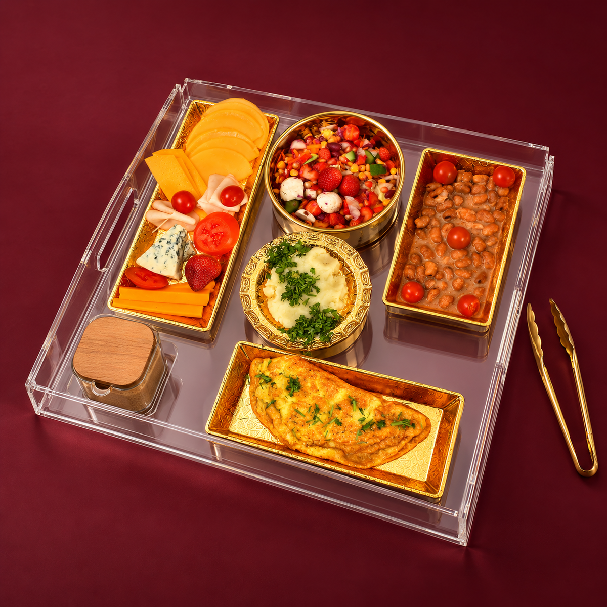 Dinner tray 9 pieces