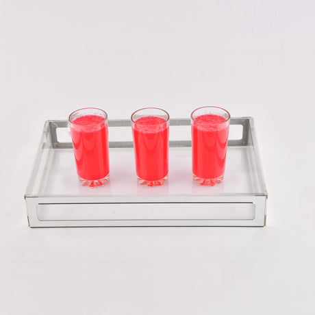 Silver framed serving tray