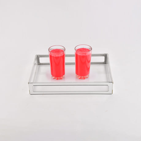 Silver framed serving tray
