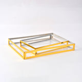 Gold framed serving tray