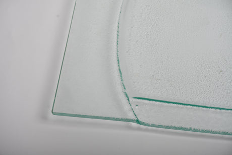 Rectangular glass serving plate