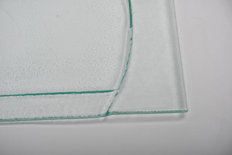 Rectangular glass serving plate