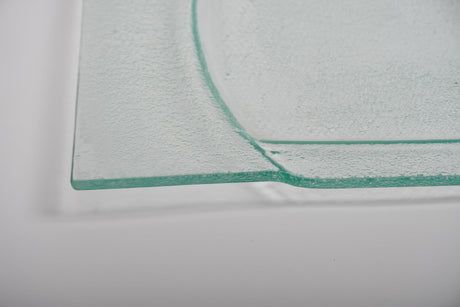 Rectangular glass serving plate