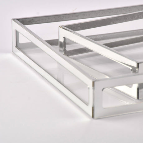 Silver framed serving tray
