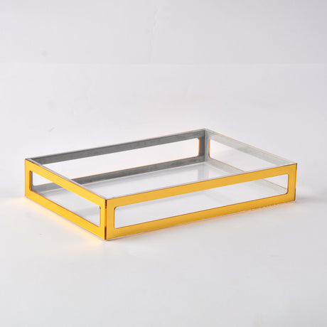 Gold framed serving tray