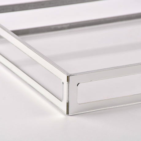 Silver framed serving tray
