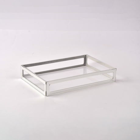 Silver framed serving tray