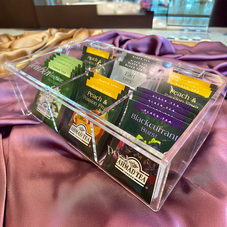 Transparent 6 slots Tea Box