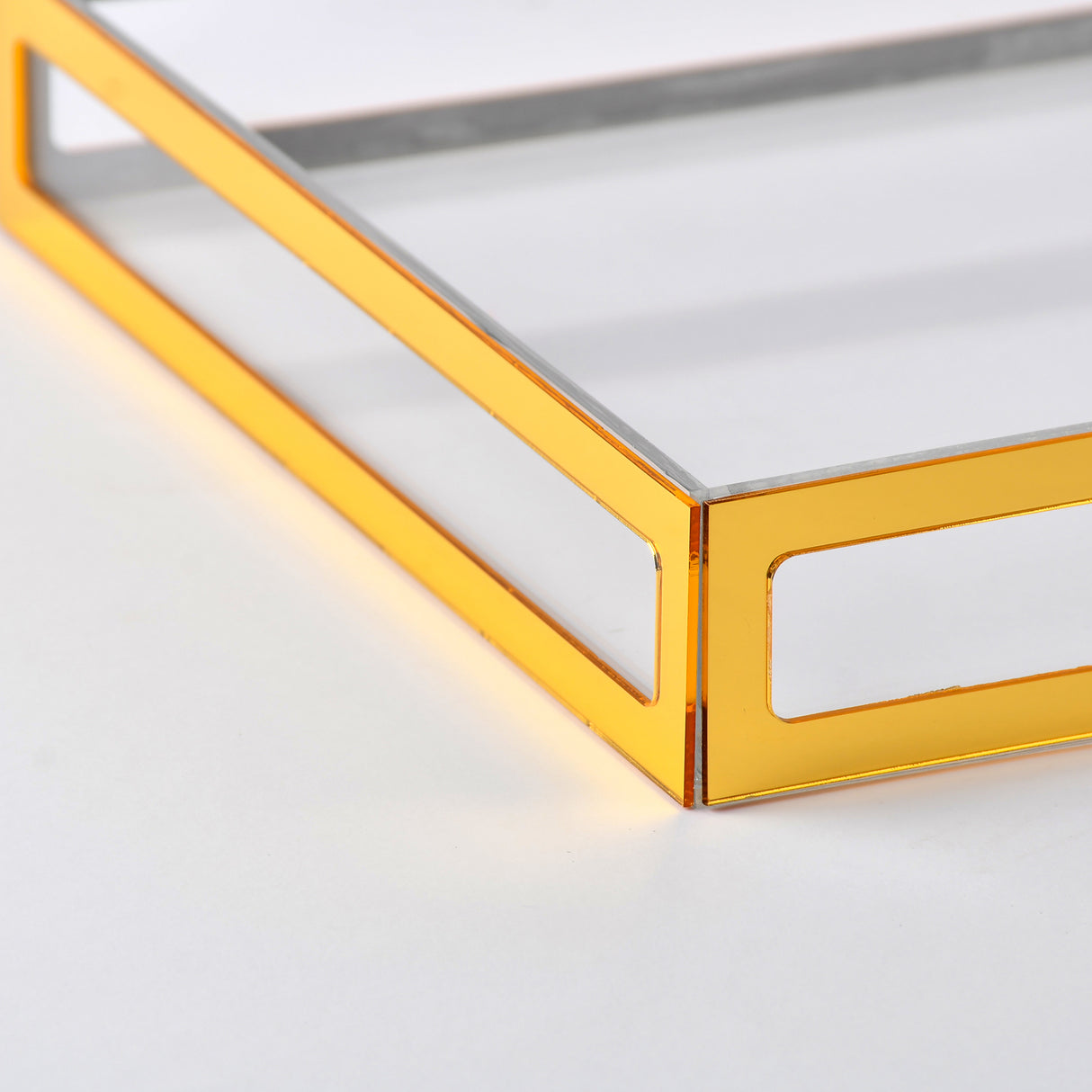 Gold framed serving tray