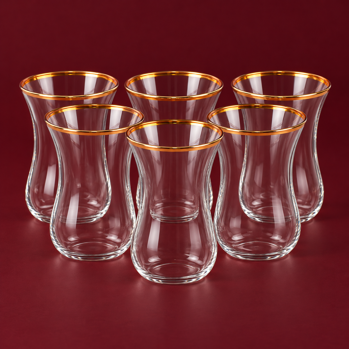 stkana cups set of 6 cups (gold line)