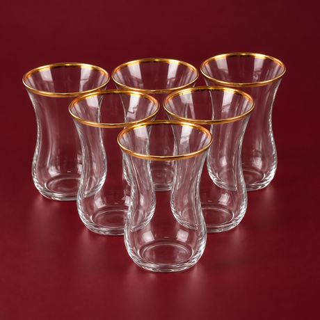 stkana cups set of 6 cups (gold line)